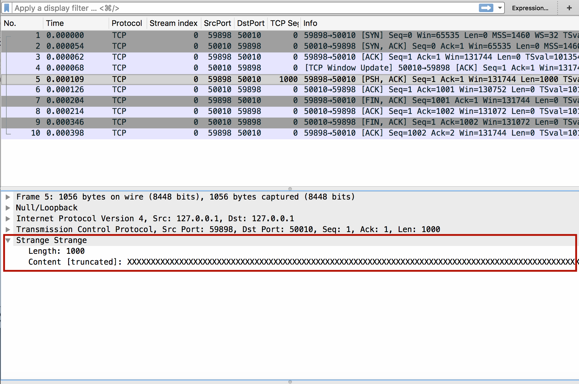A Wireshark dissector